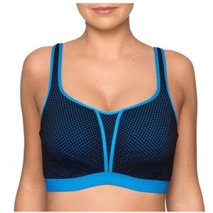 New Prima Donna Sport The‎ Mesh Padded Underwire Sports Bra Blue Crush 34 D